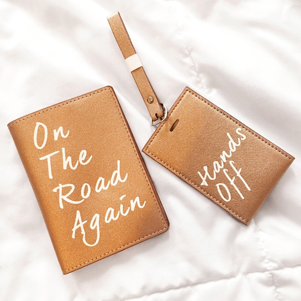 Understated Leather Passport Case & Travel Tag Set